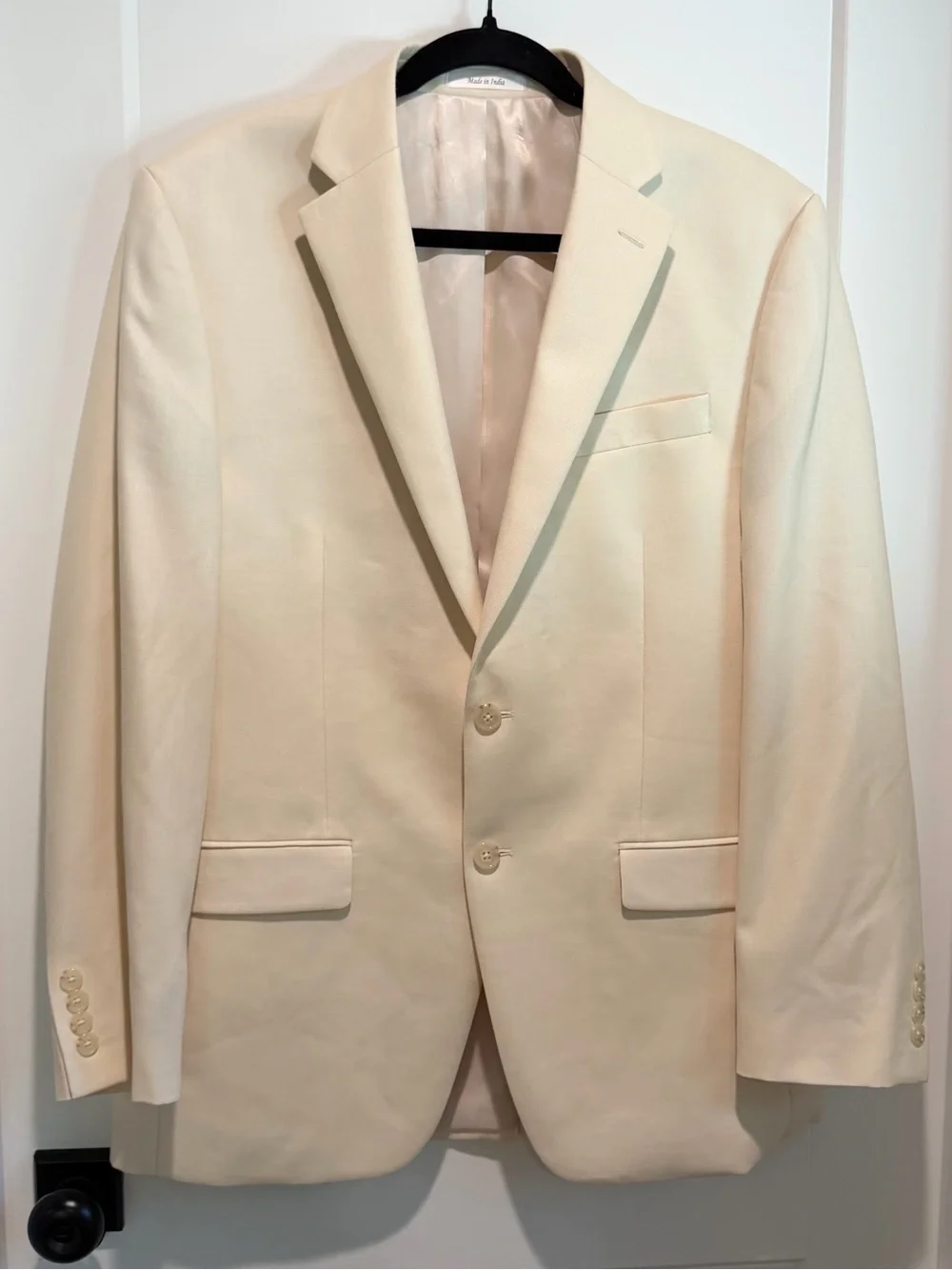 Lauren Ralph Lauren Mens 40R Ivory Silk Wool Blazer Sport Coat